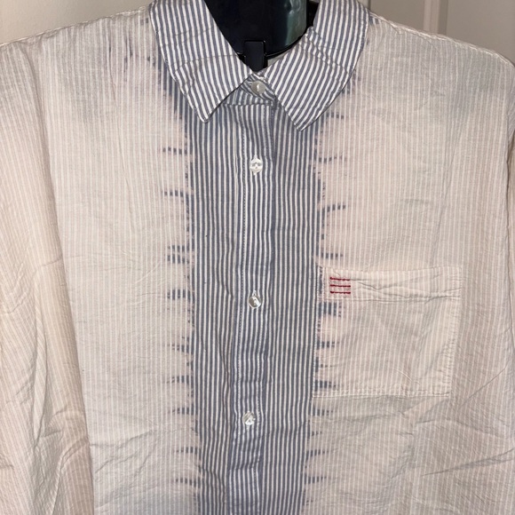 BDG Pink and Blue Casual Button Down Shirt - Picture 2 of 5